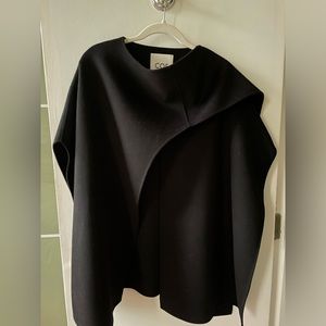 Cos black wool cape